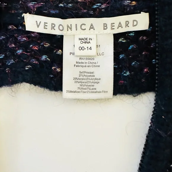 Veronica Beard Dickey Insert Navy Blue & Multi-Color Metallic | One Size - Picture 10 of 10
